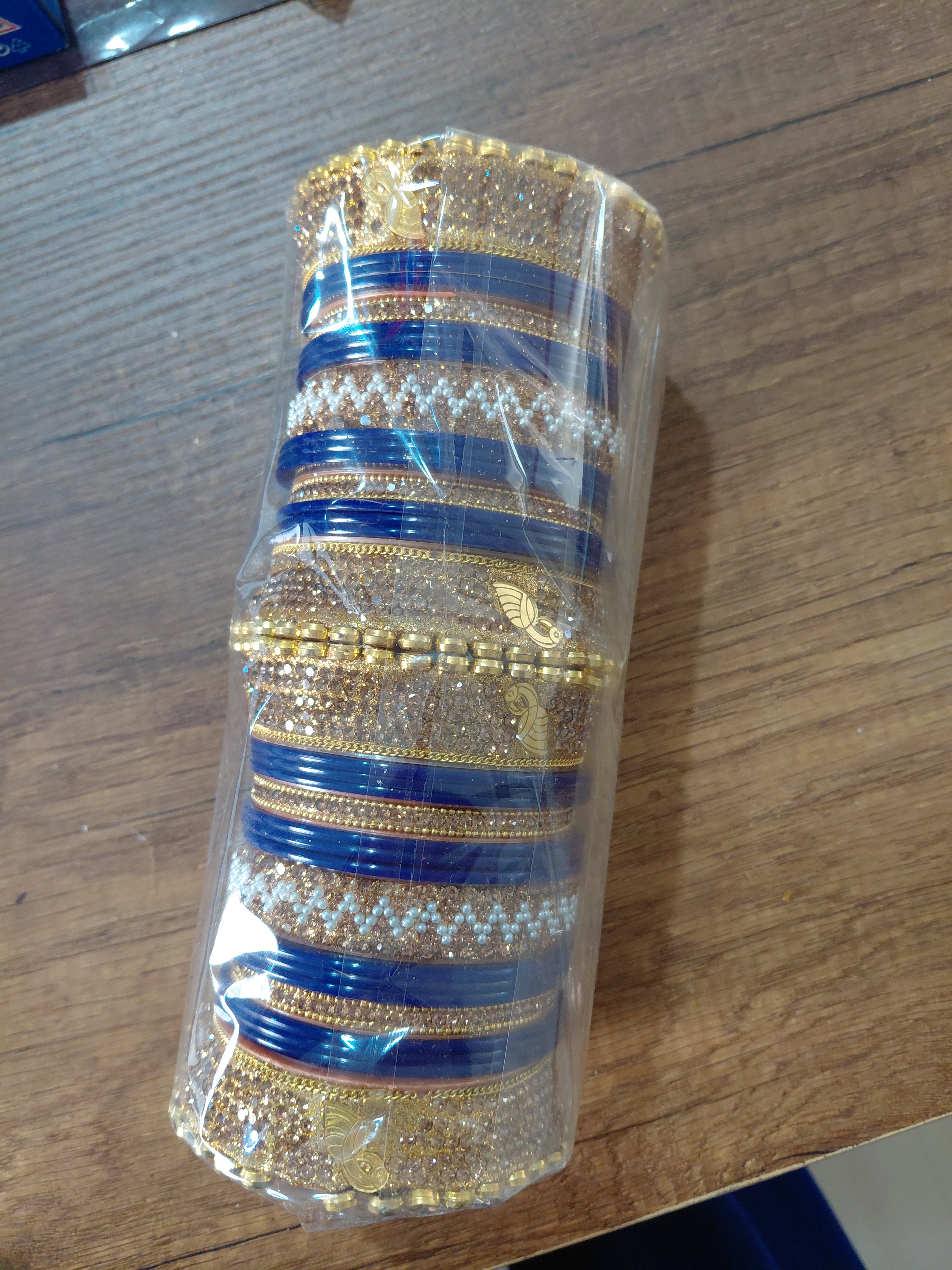 Lacivert ve Gold Hint Bilezik