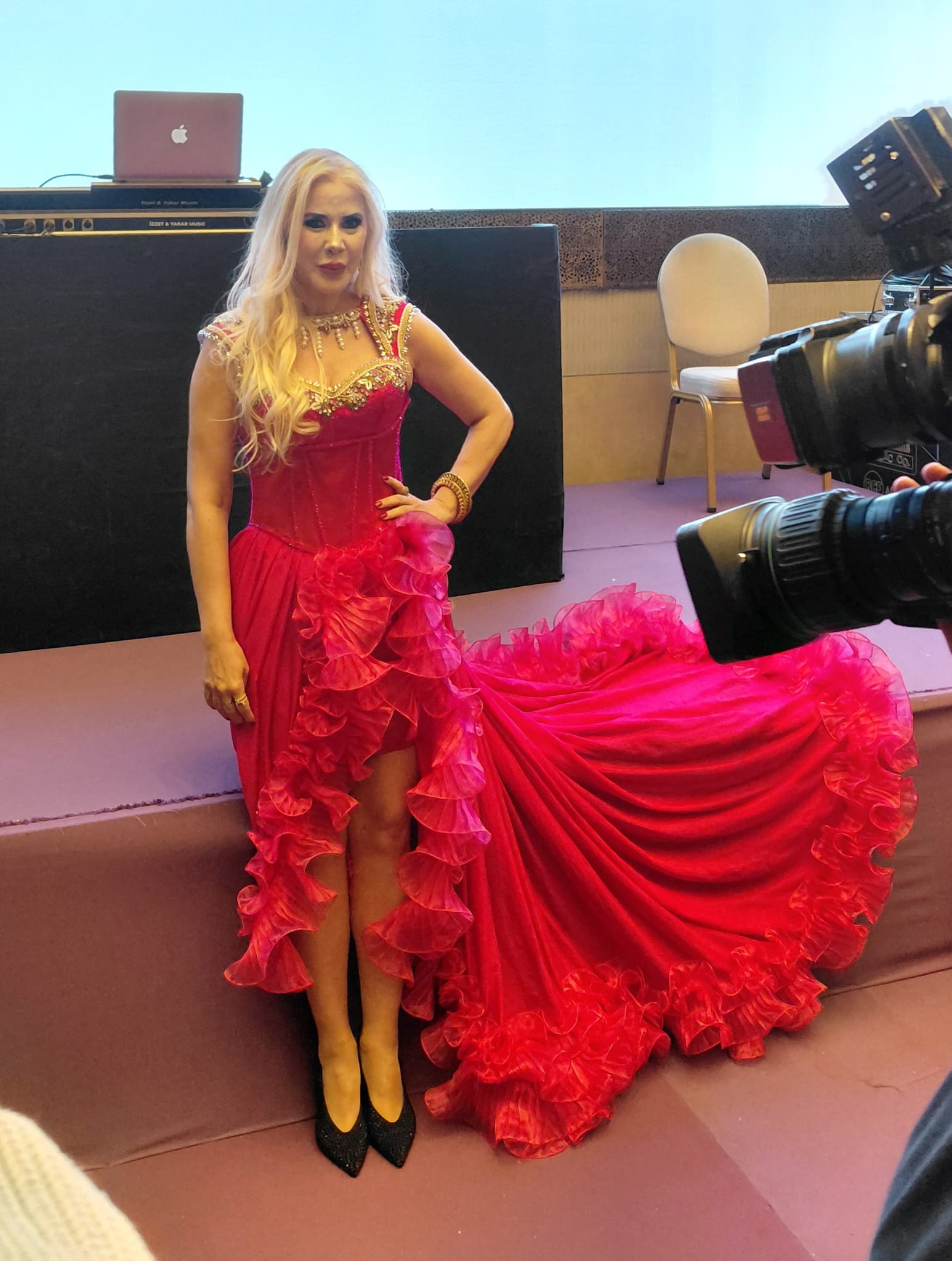 Banu Zorlu's Signature Ruffle Gown by Zuhre Ogretmen Henry