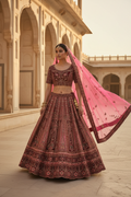 Bordo Lehenga Saray
