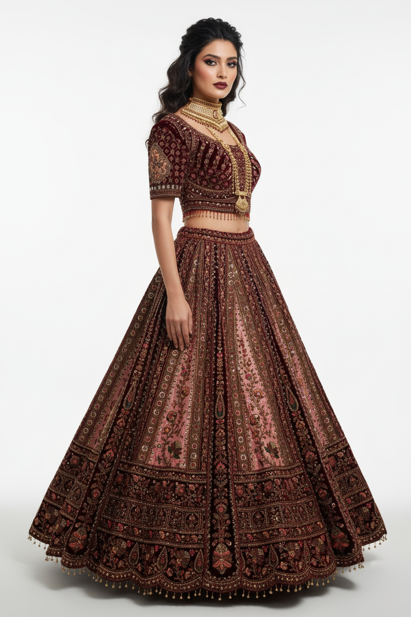 Bordo Lehenga – Stüdyo