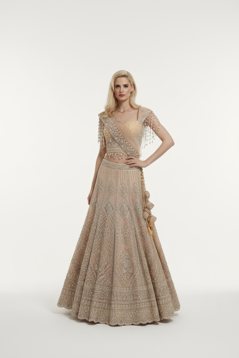 Banu Zorlu Signature Gown – Wilma Elles front studio