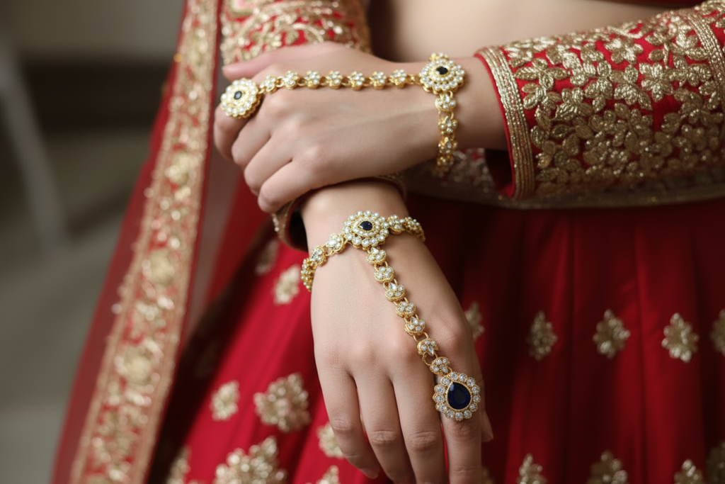 Kundan Set Lacivert Taşlı - Şahmeran Detay
