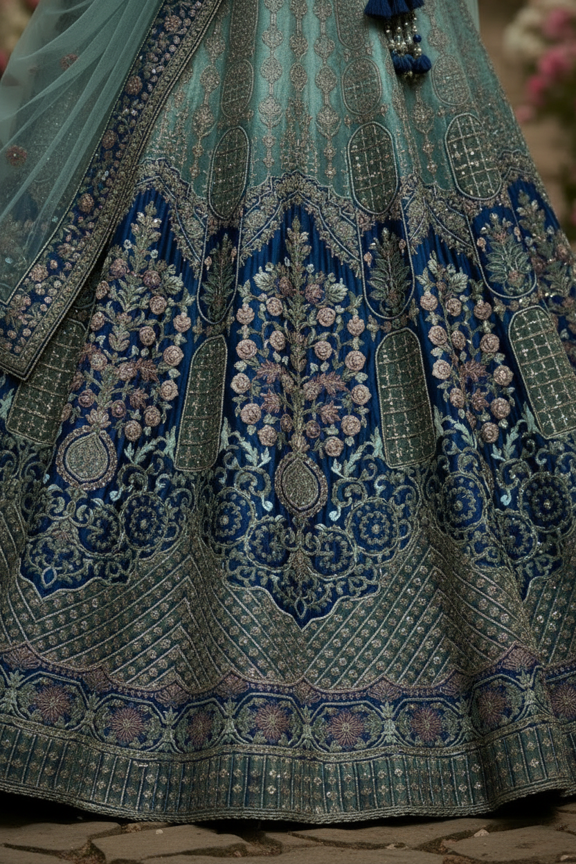 Marudhar Blue & Sky – Etek Detay