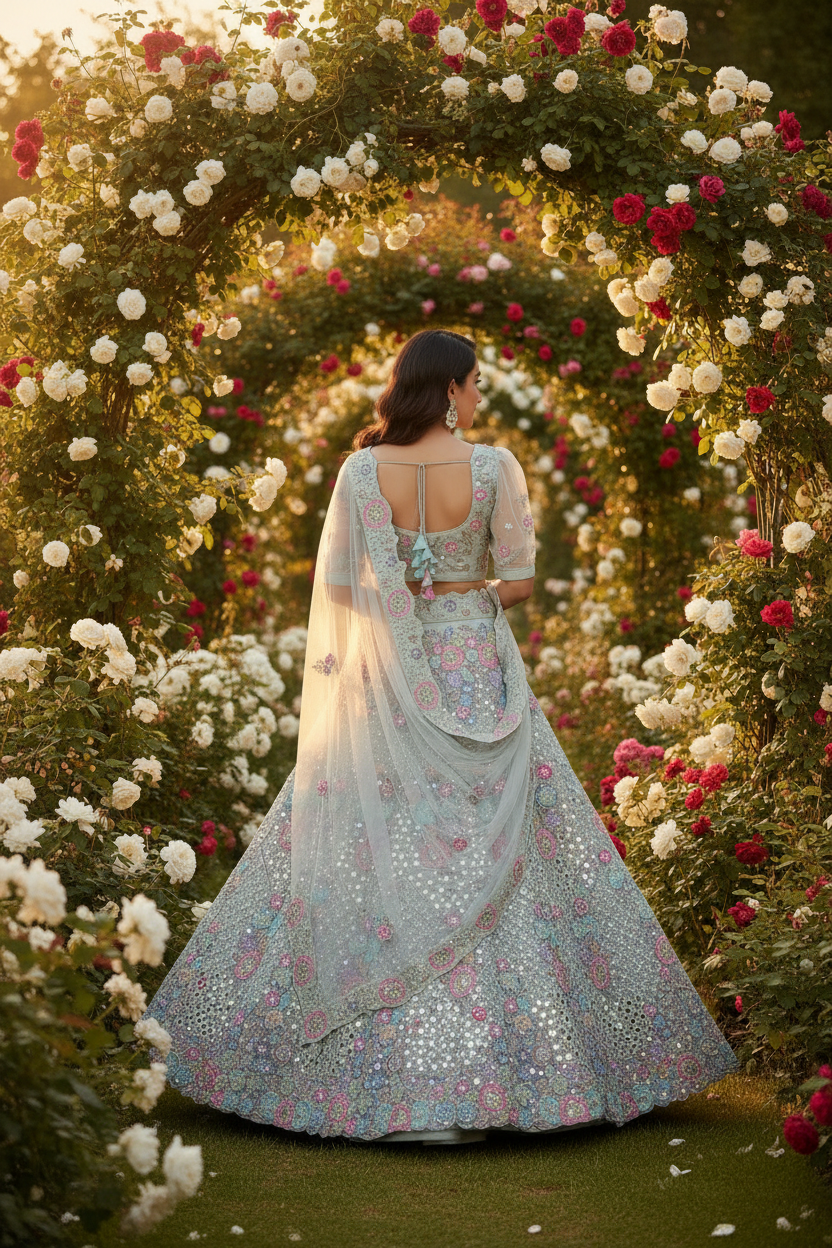 Mint Lehenga - Arka Açı