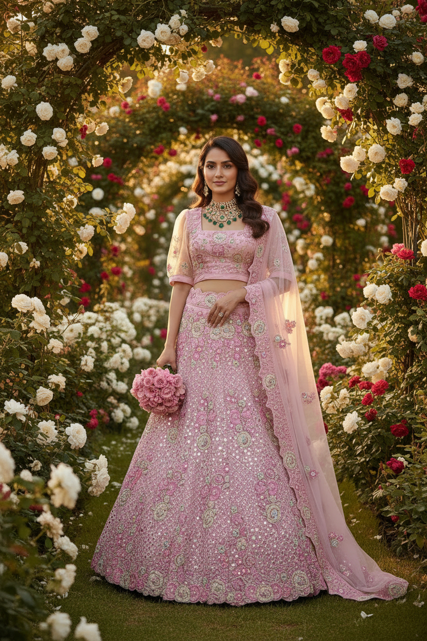 Pembe Lehenga - Mint Model