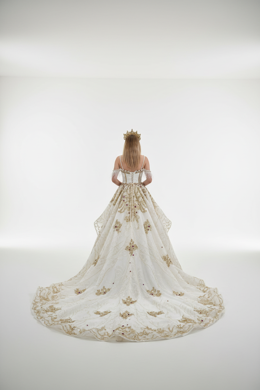 Royal Bridal Gown – Back View