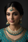 Turkuaz Kundan Set - Model 2